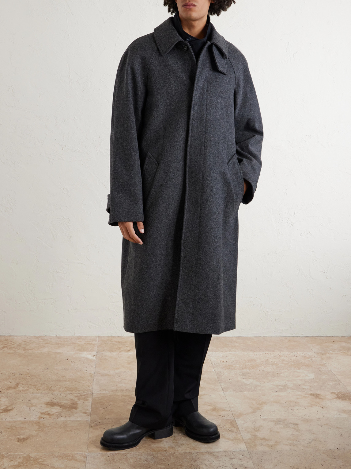 Apc Wool Coat In Gray