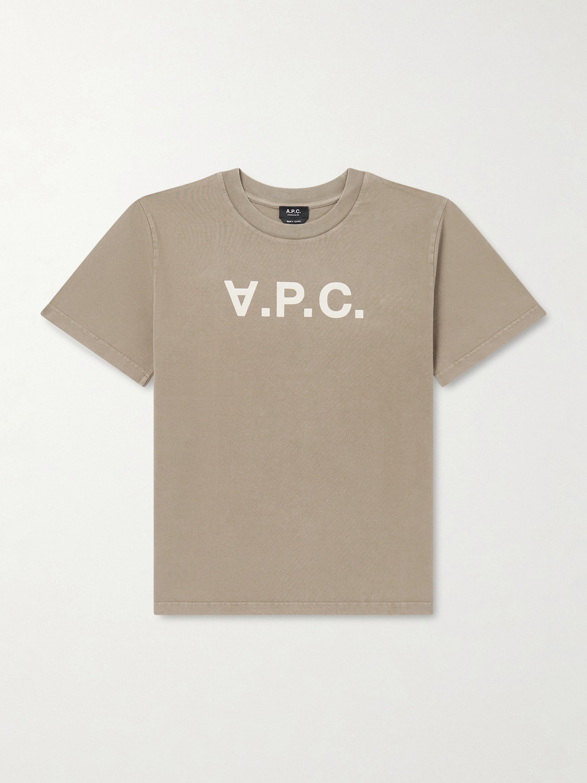 A.P.C. Standard Grand VPC Logo-Flocked Organic Cotton-Jersey T-Shirt - Men