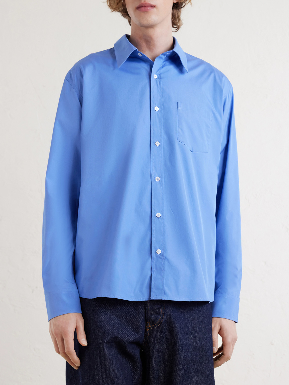  A.p.c. - Cotton-poplin Shirt - Men - Blue - M 