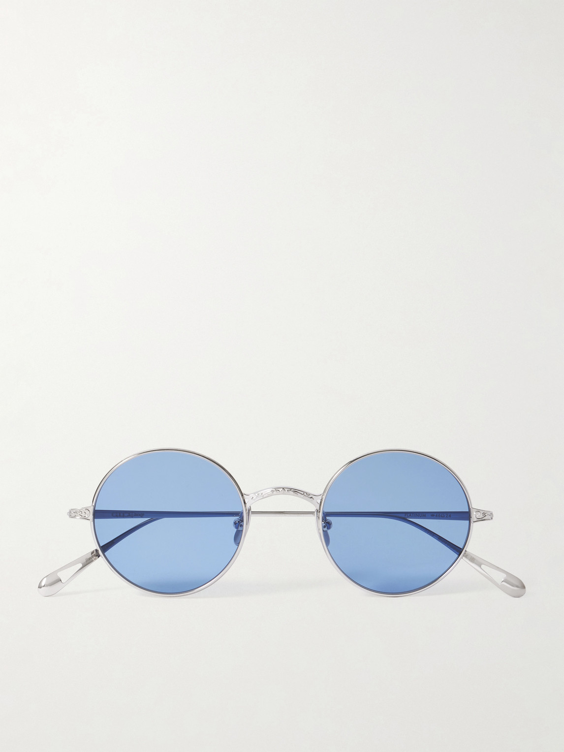Garrett Leight California Optical Ozzy Osbourne Glcozzy Round-frame Titanium Sunglasses In Metallic