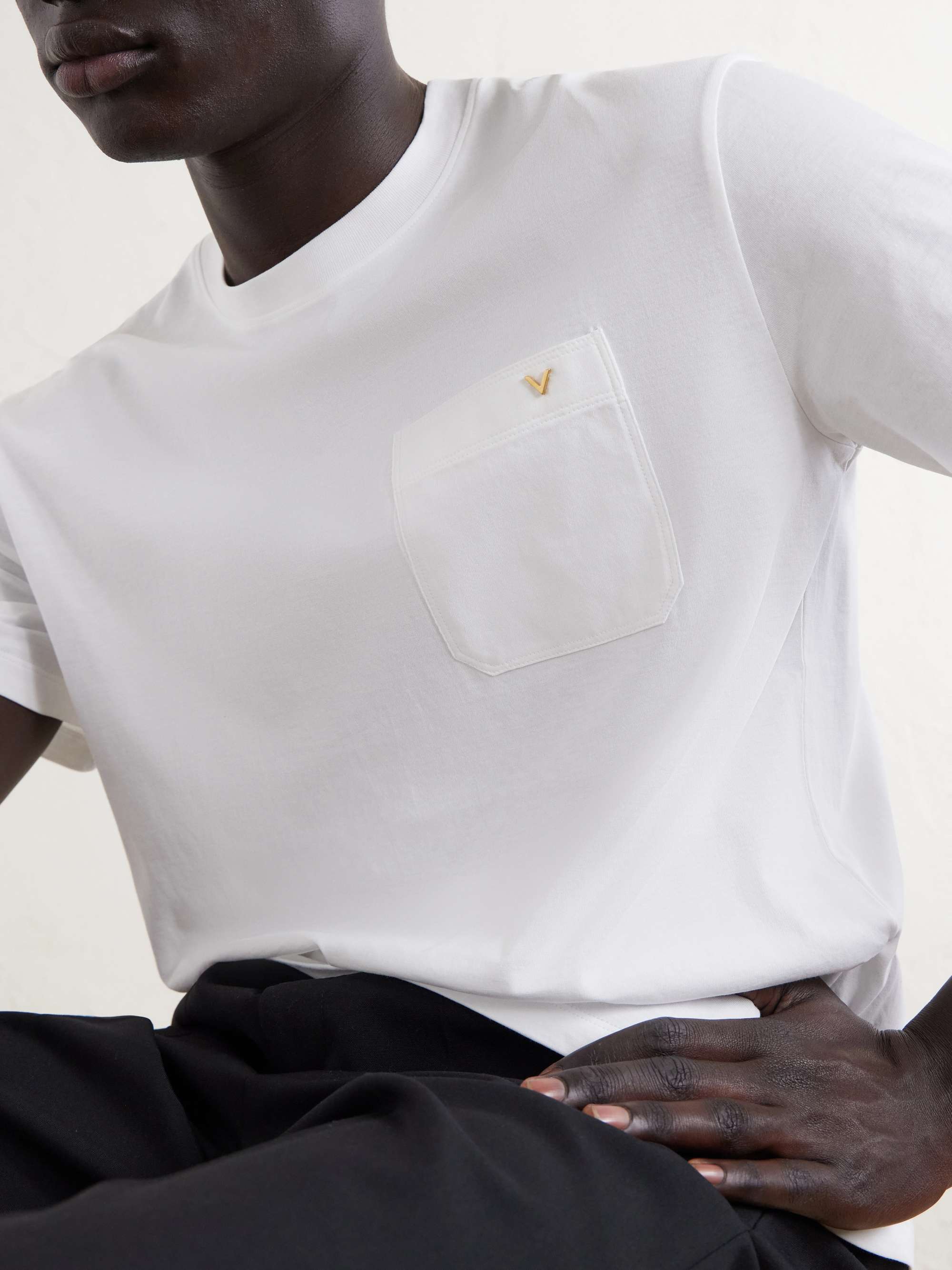 VALENTINO GARAVANI VGold Cotton-Jersey T-Shirt for Men | MR PORTER