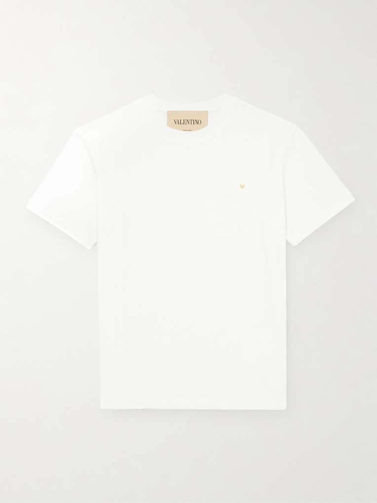 Valentino Garavani — VGold Cotton-Jersey T-Shirt