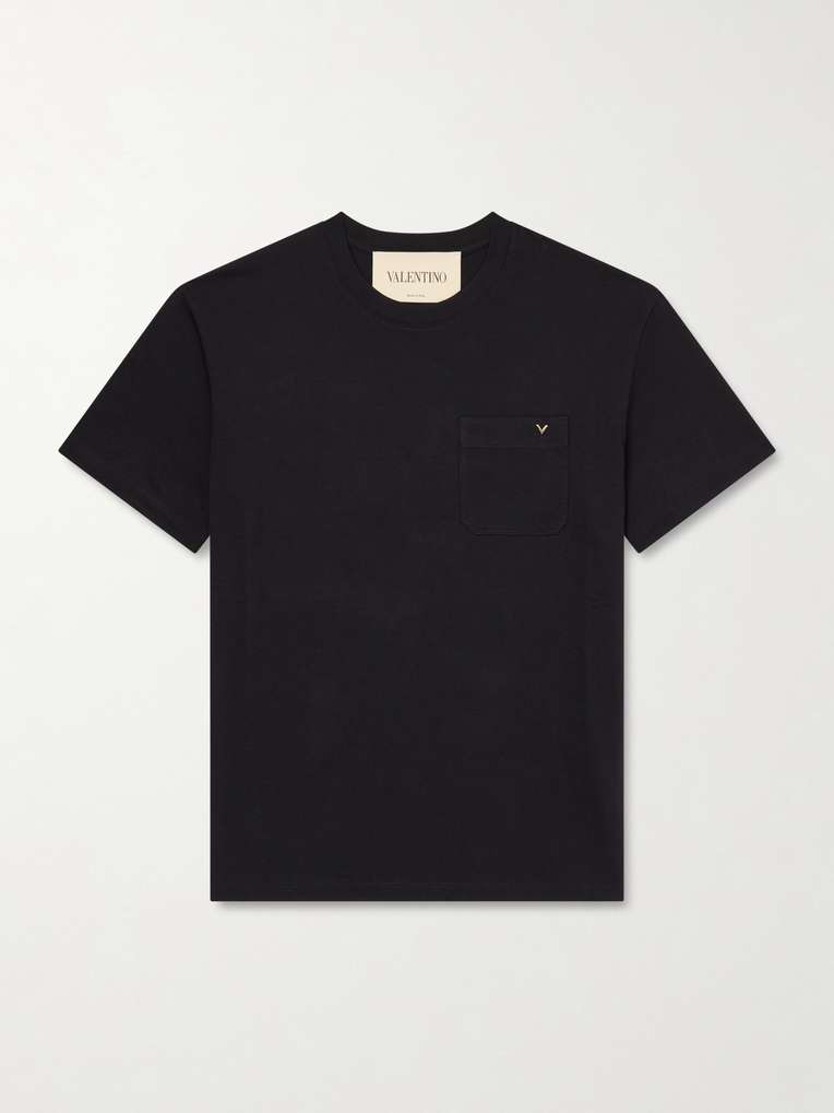 Valentino Garavani — VGold Cotton-Jersey T-Shirt