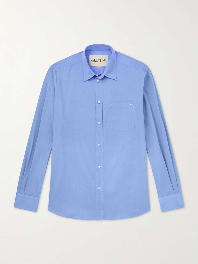 Valentino Garavani — VGold Cotton-Poplin Shirt