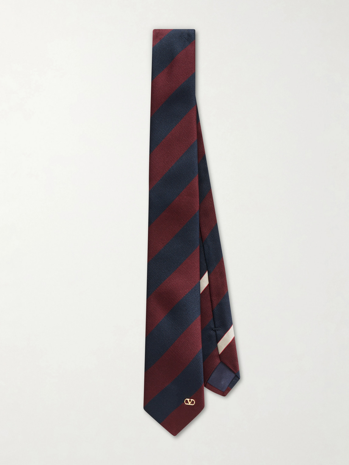 Valentino Garavani 6cm Striped Silk-jacquard Tie In Multi