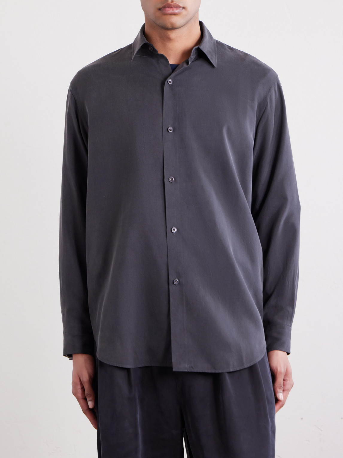 Silk-Gabardine Shirt
