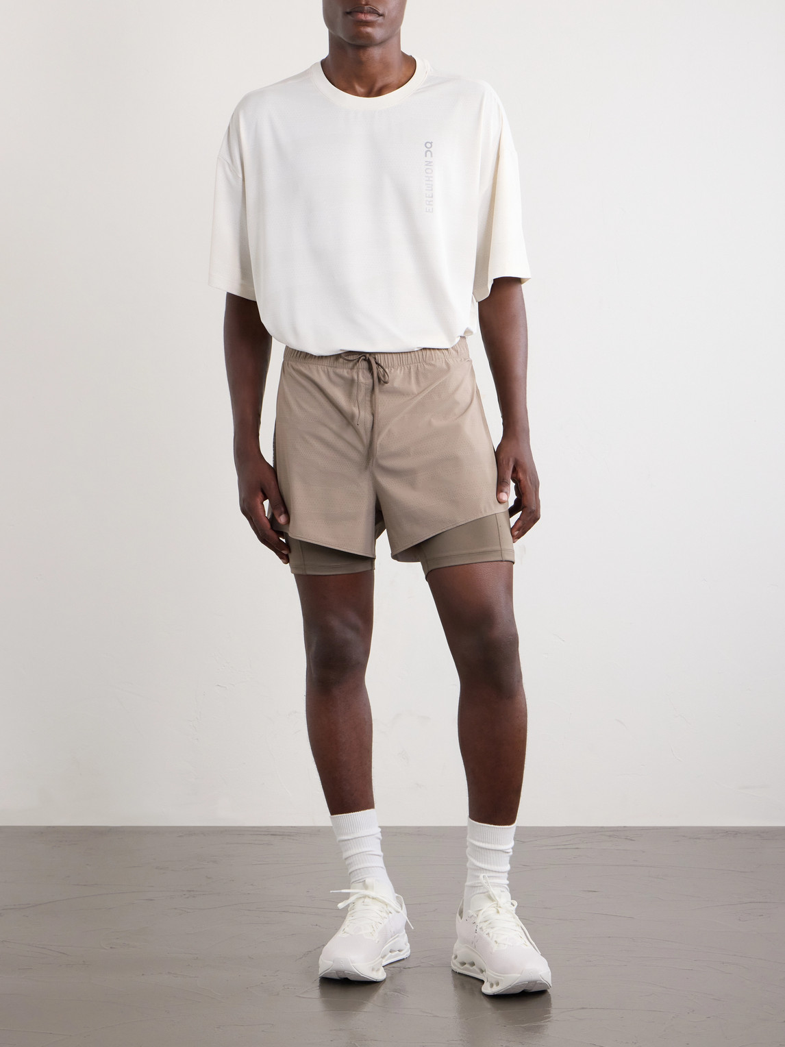 + Erewhon 2-in-1 Straight-Leg Layered Recycled-Shell Shorts — 2