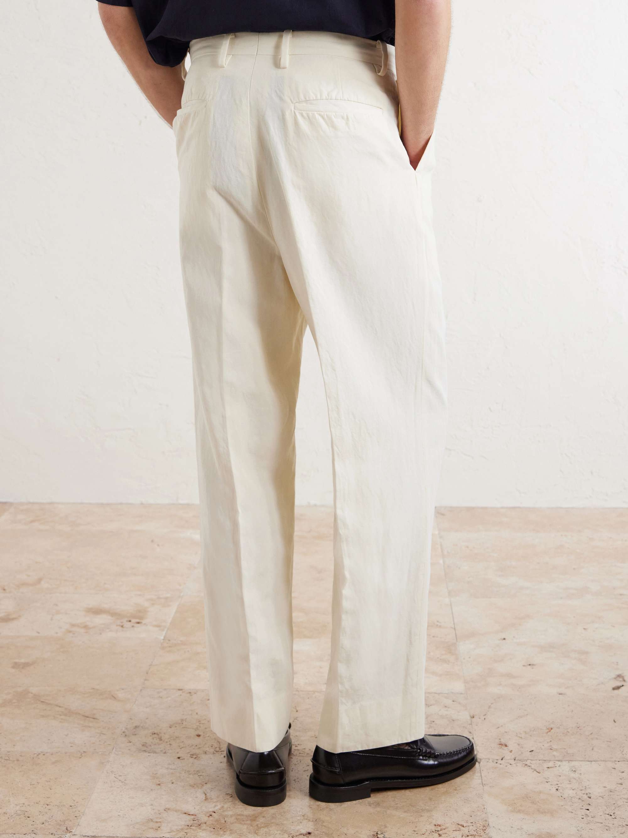 KAPTAIN SUNSHINE Tapered Cotton and Linen-Blend Trousers for Men
