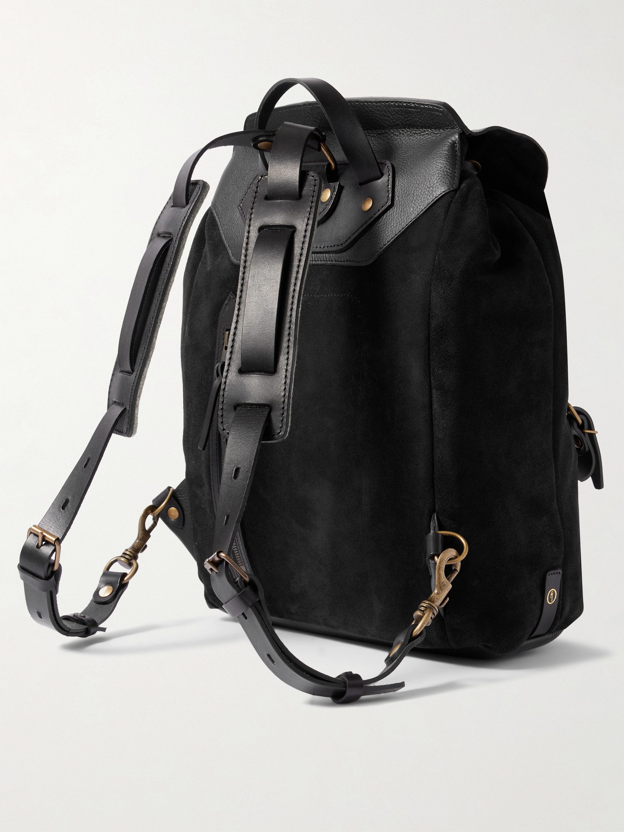 Zibeline Suede and Full-Grain Leather Backpack — Image 3