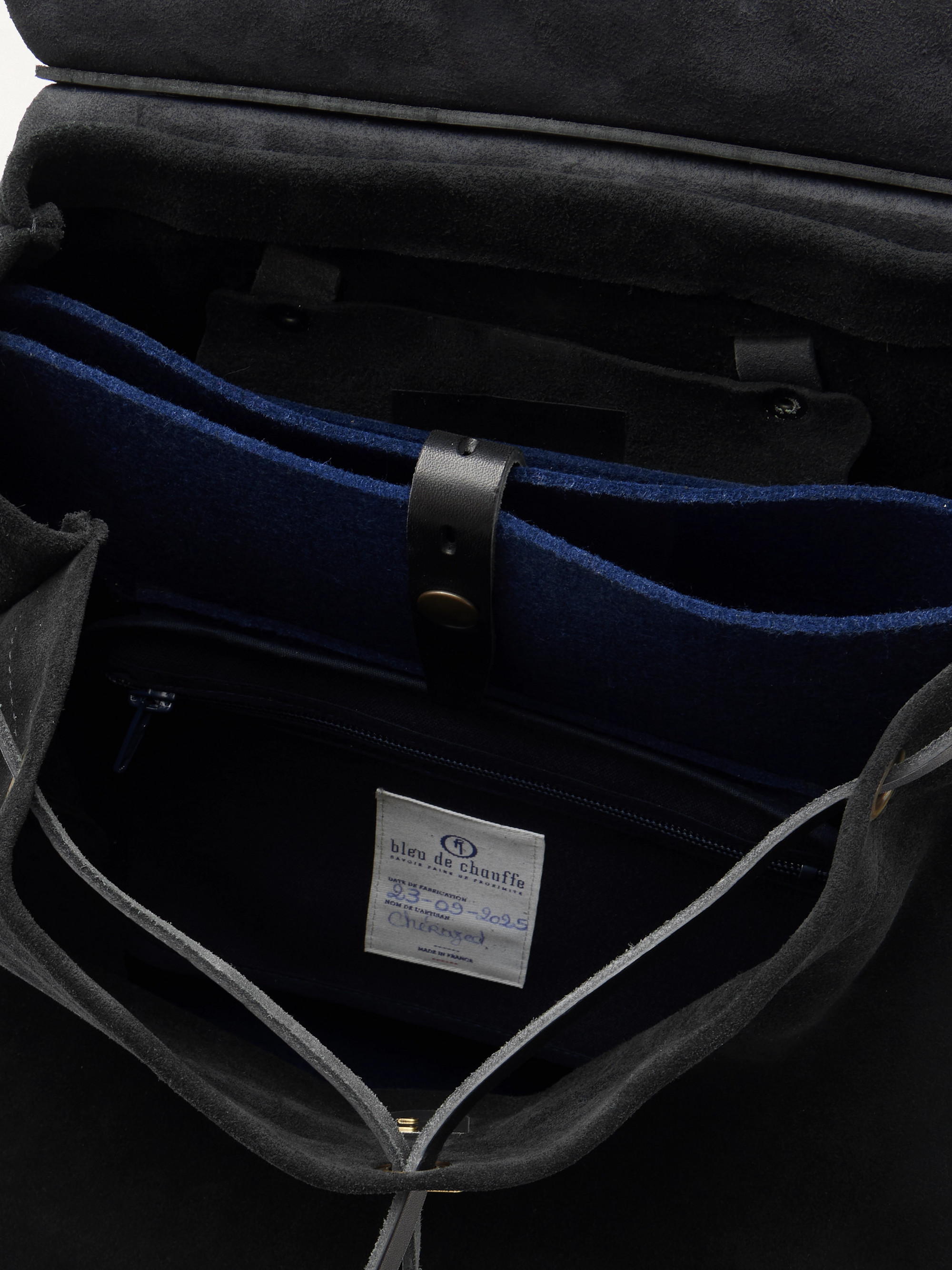 Zibeline Suede and Full-Grain Leather Backpack — Image 5