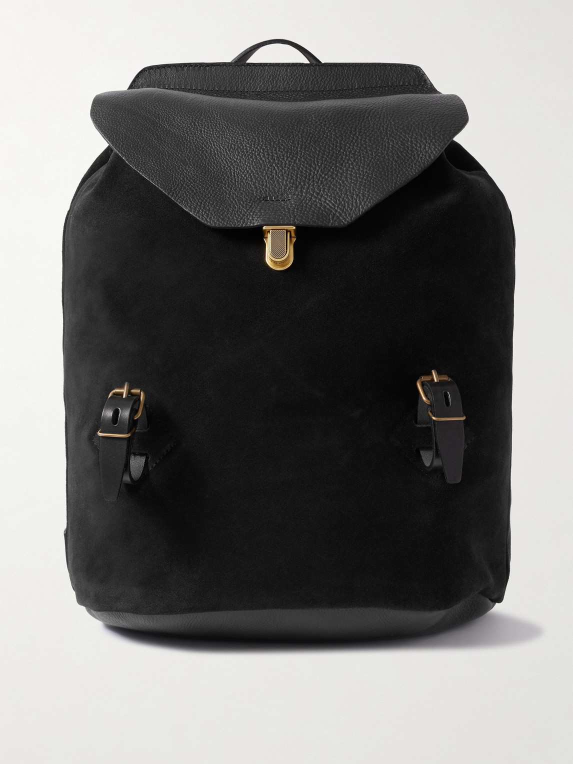 Zibeline Suede and Full-Grain Leather Backpack