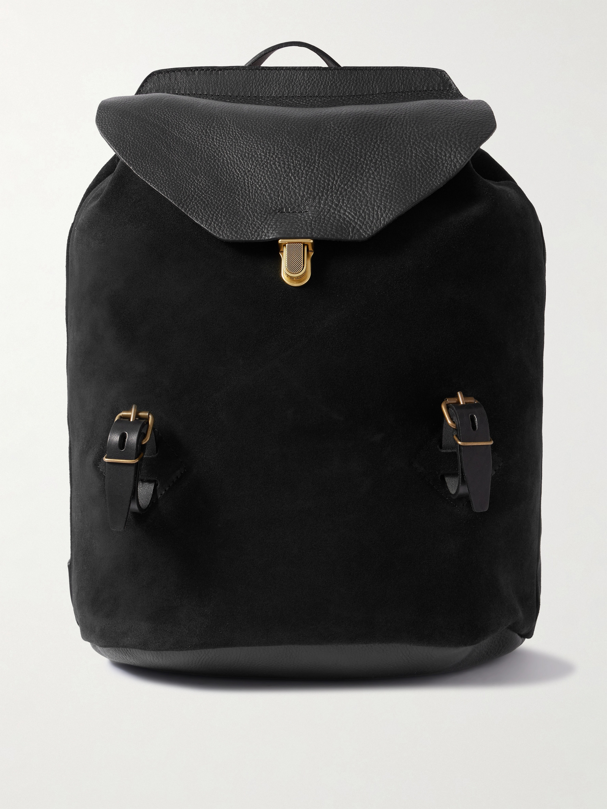 Zibeline Suede and Full-Grain Leather Backpack - Image 1