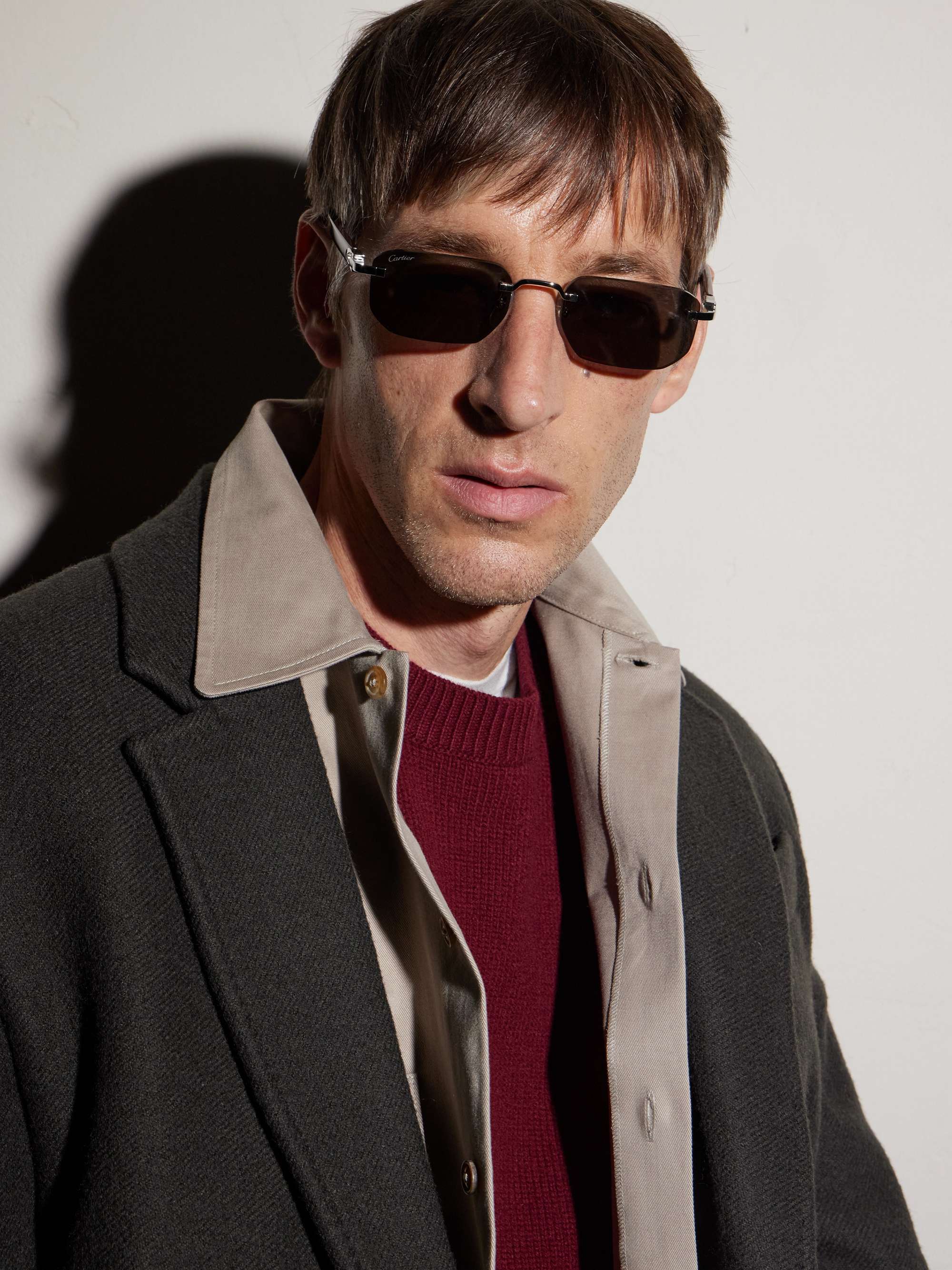 CARTIER EYEWEAR Signature C Square-Frame Silver-Tone and Acetate