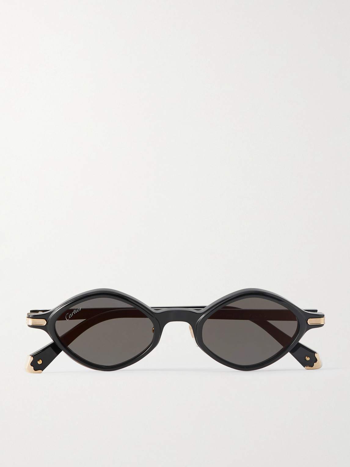 Cartier Eyewear Godron Oval-Frame Acetate Sunglasses - Men