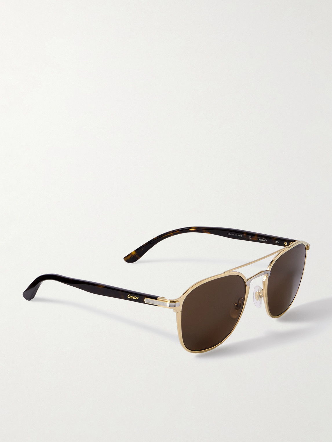  Cartier Eyewear - Aviator-style Gold- And Palladium-tone And Tortoiseshell Acetate Sunglasses - Men - Gold 