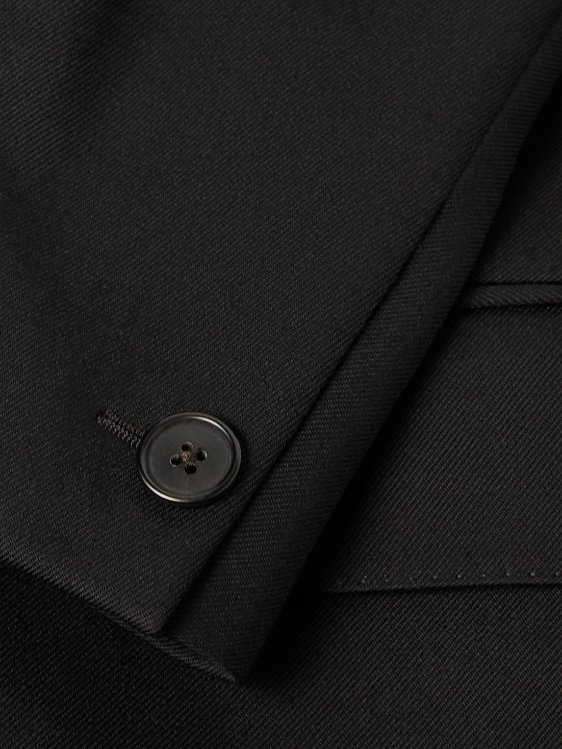 Celine Colonne Wool-twill Blazer In Black