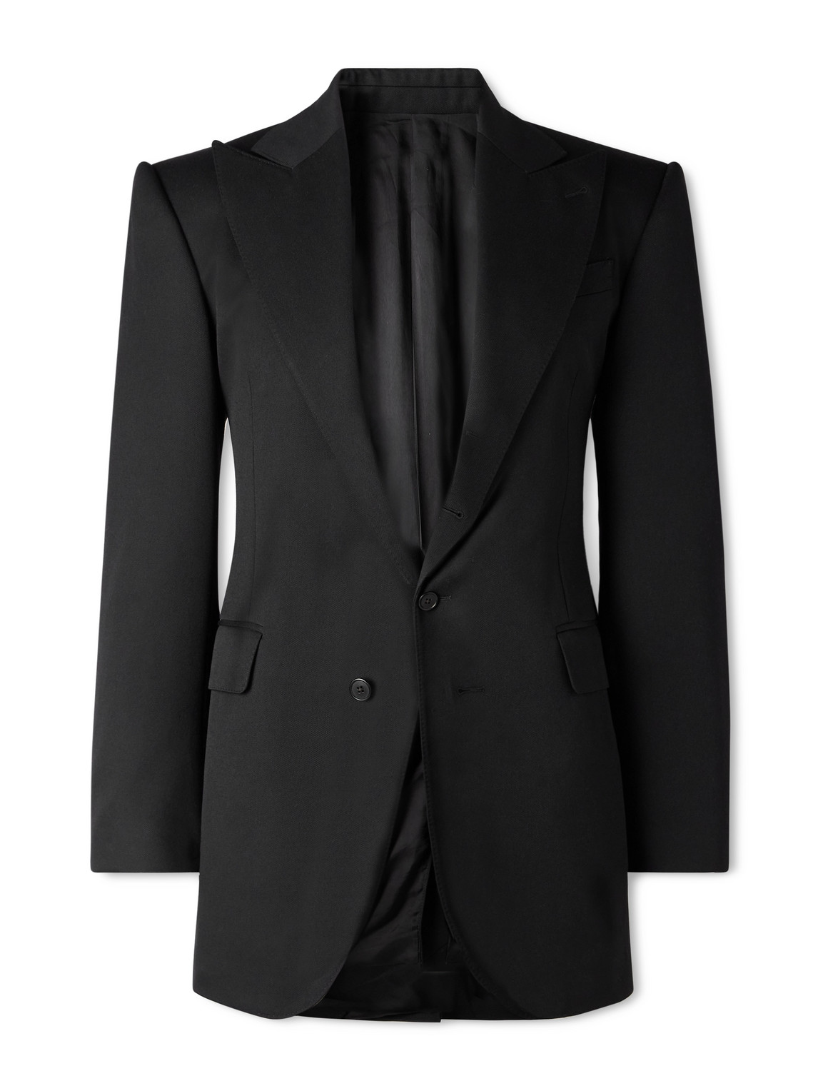 Celine Colonne Wool-twill Blazer In Black