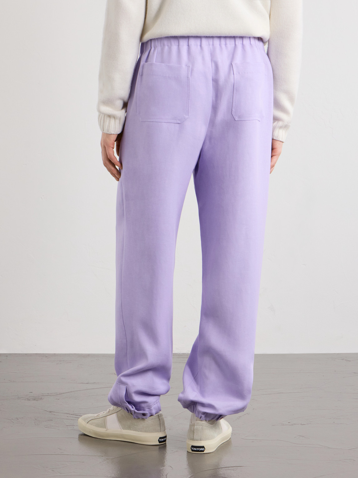  God's True Cashmere - Linen Drawstring Sweatpants - Men - Purple - S 
