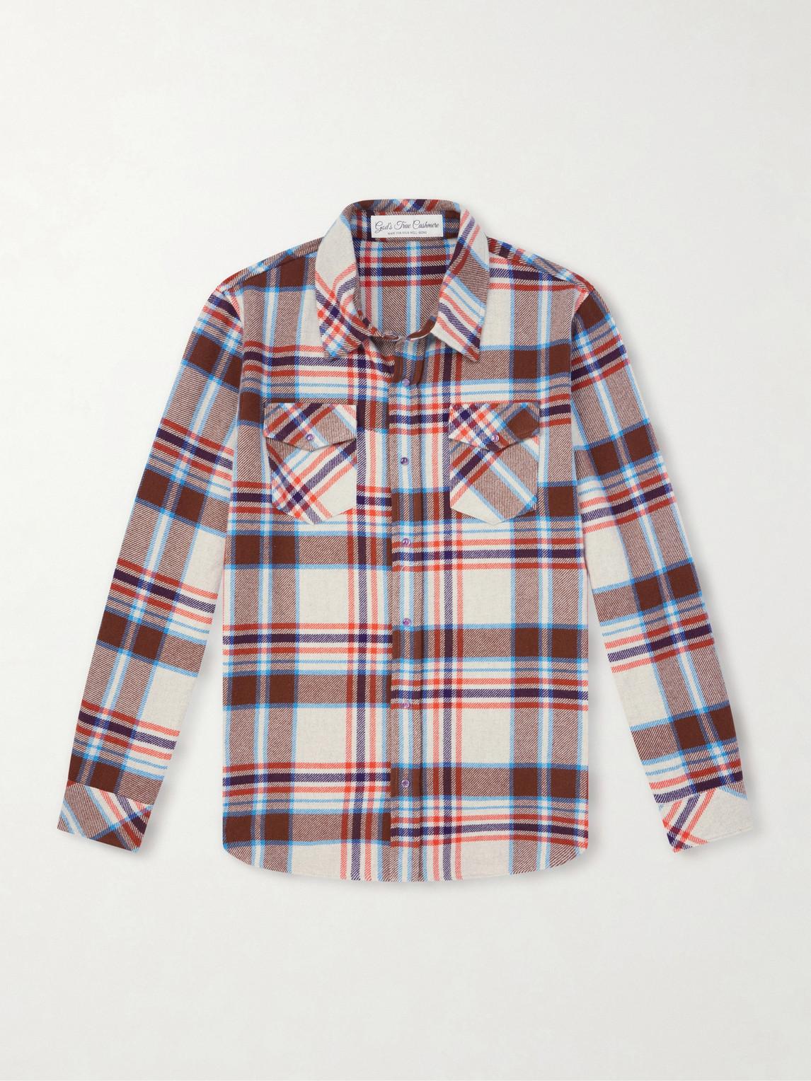 God's True Cashmere Checked Cashmere Shirt - Men