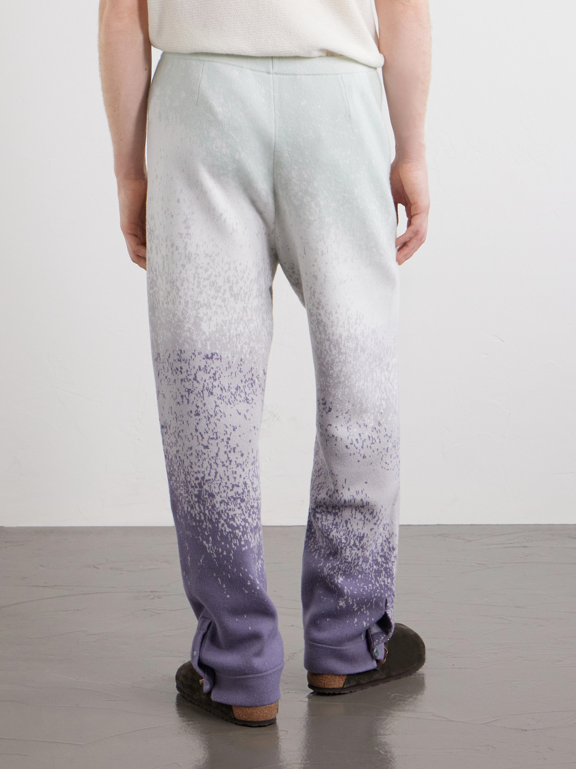 Ombre Straight-Leg Cashmere Trousers