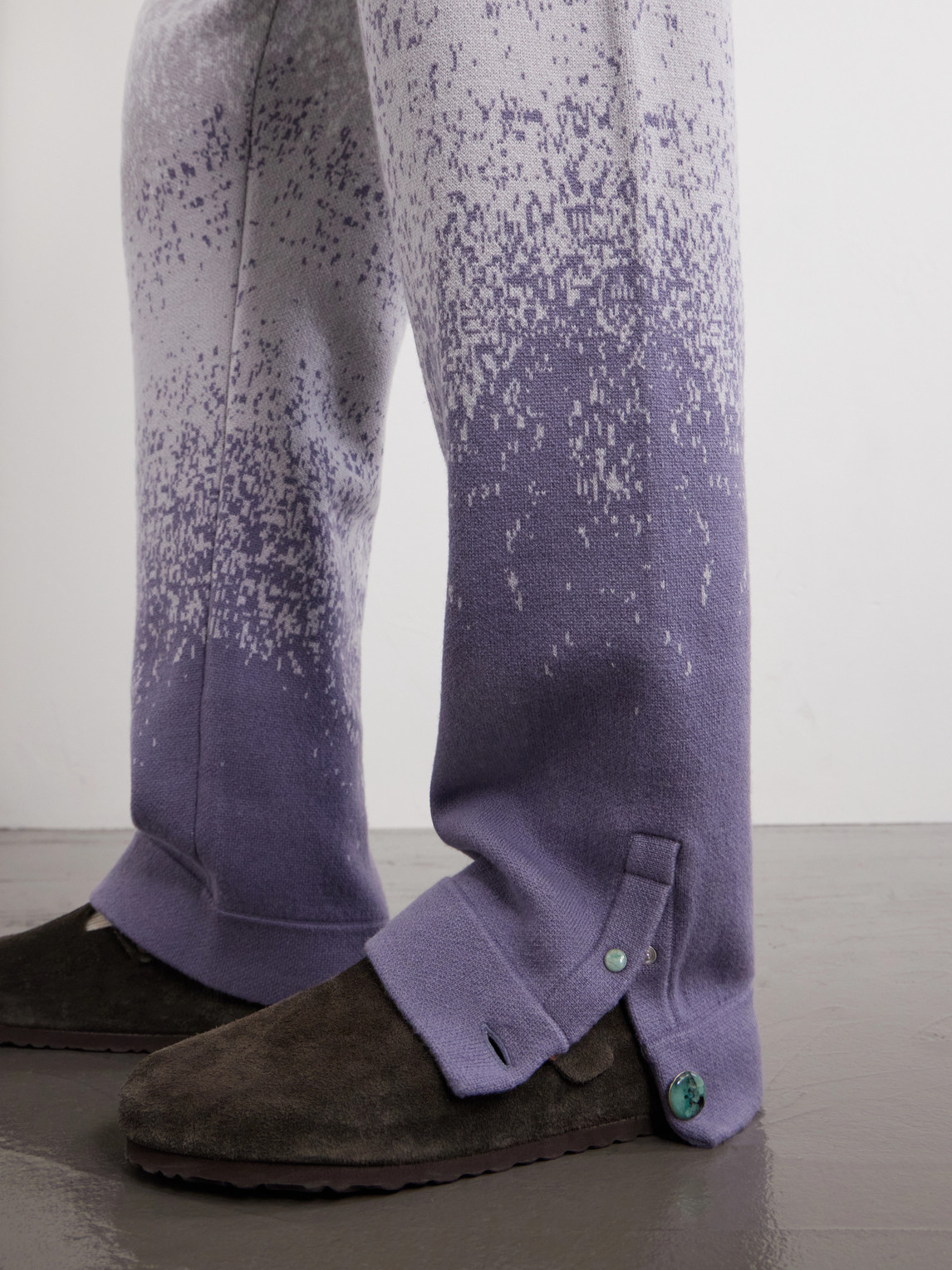 Ombre Straight-Leg Cashmere Trousers