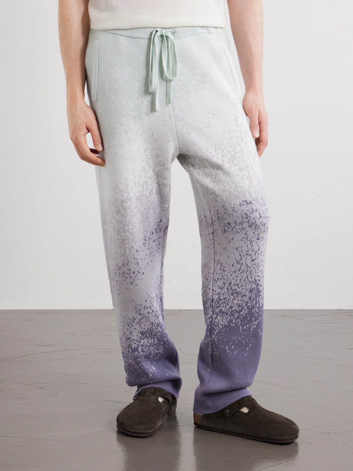 Ombre Straight-Leg Cashmere Trousers