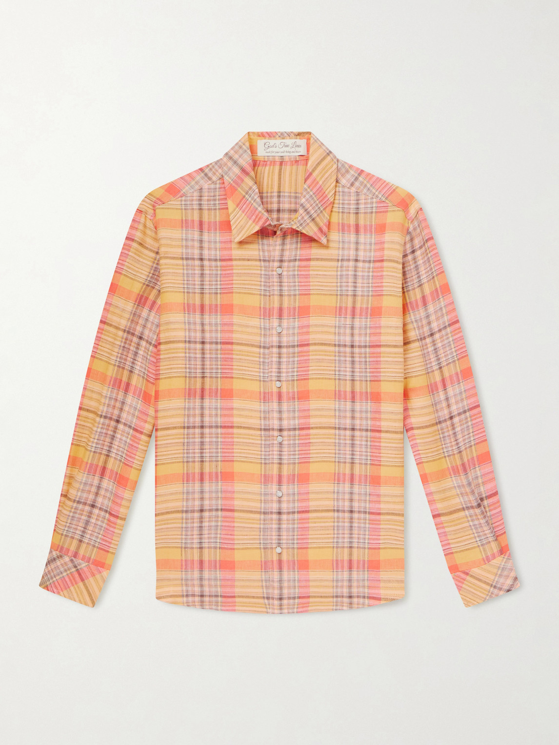 God's True Cashmere Twilight Checked Linen Shirten
