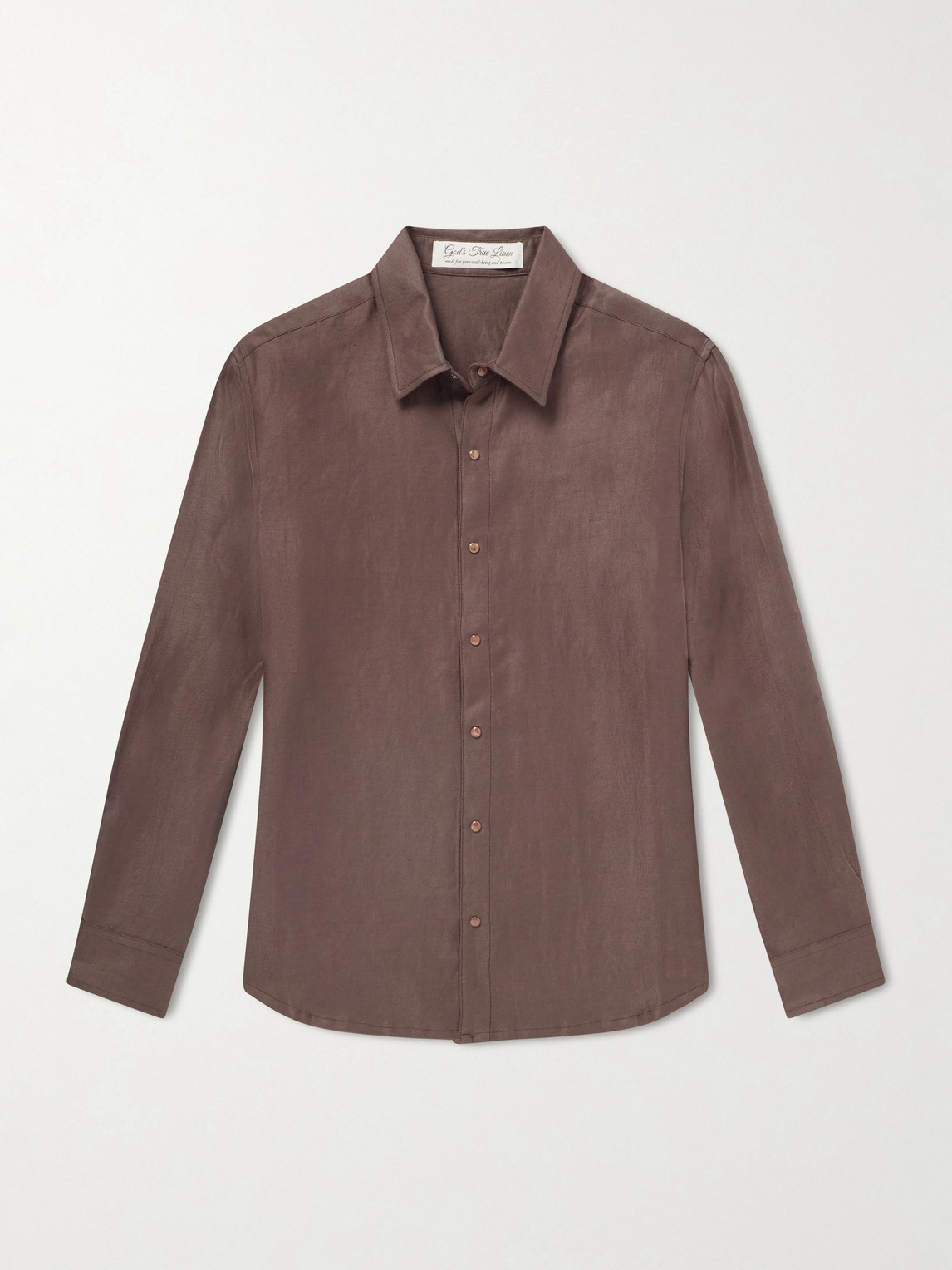 God's True Cashmere Cocoa inen Shirt - Men