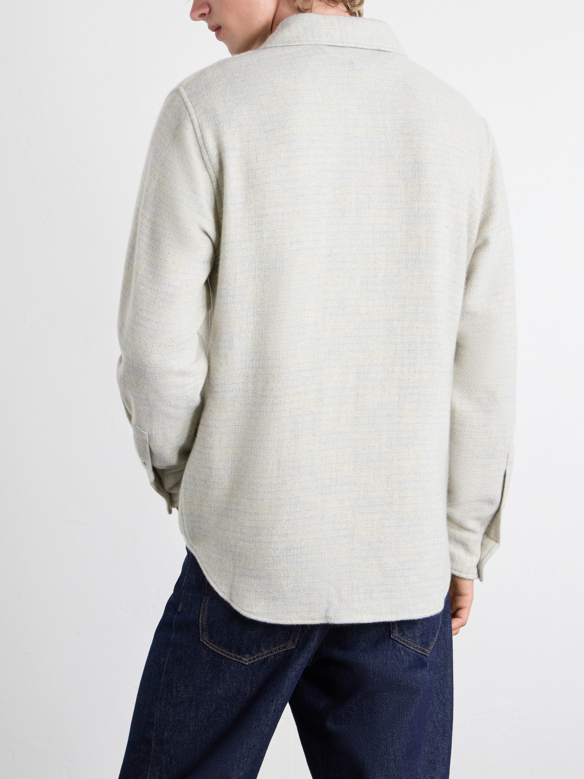 Pearlescente Ombre Checked Cashmere Shirt