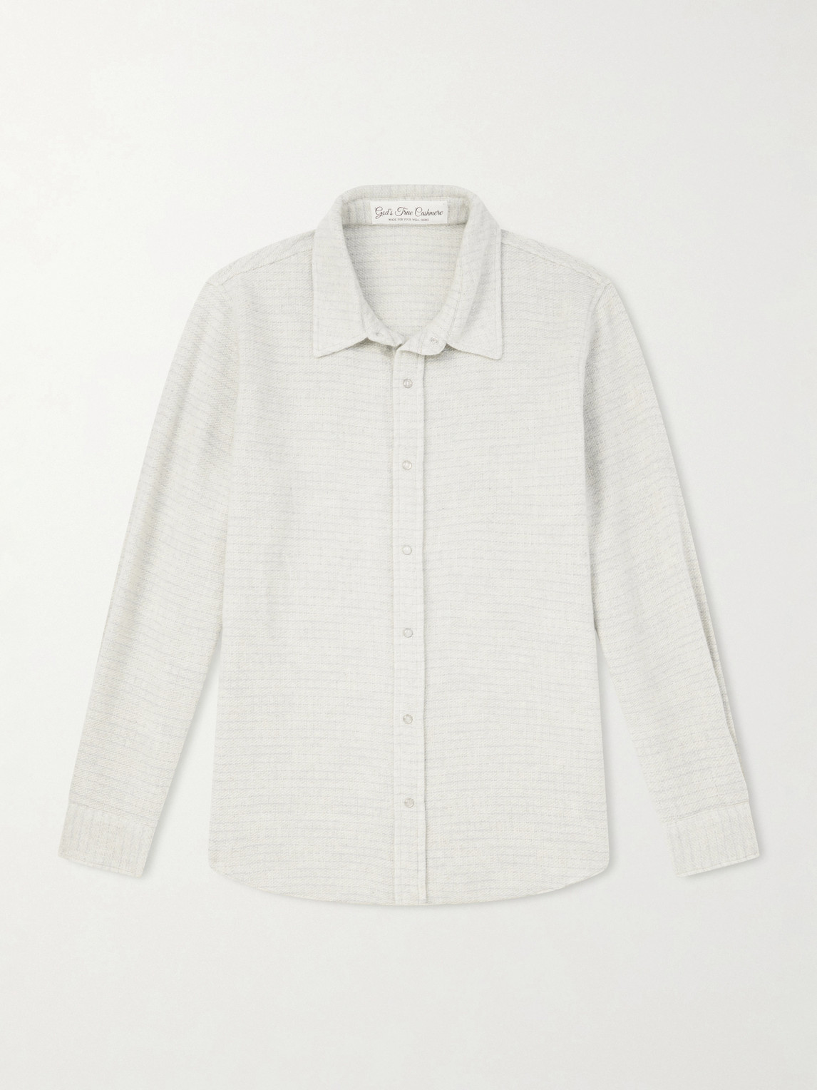 God's True Cashmere Pearlescente Ombre Checked Cashmere Shirt - Men