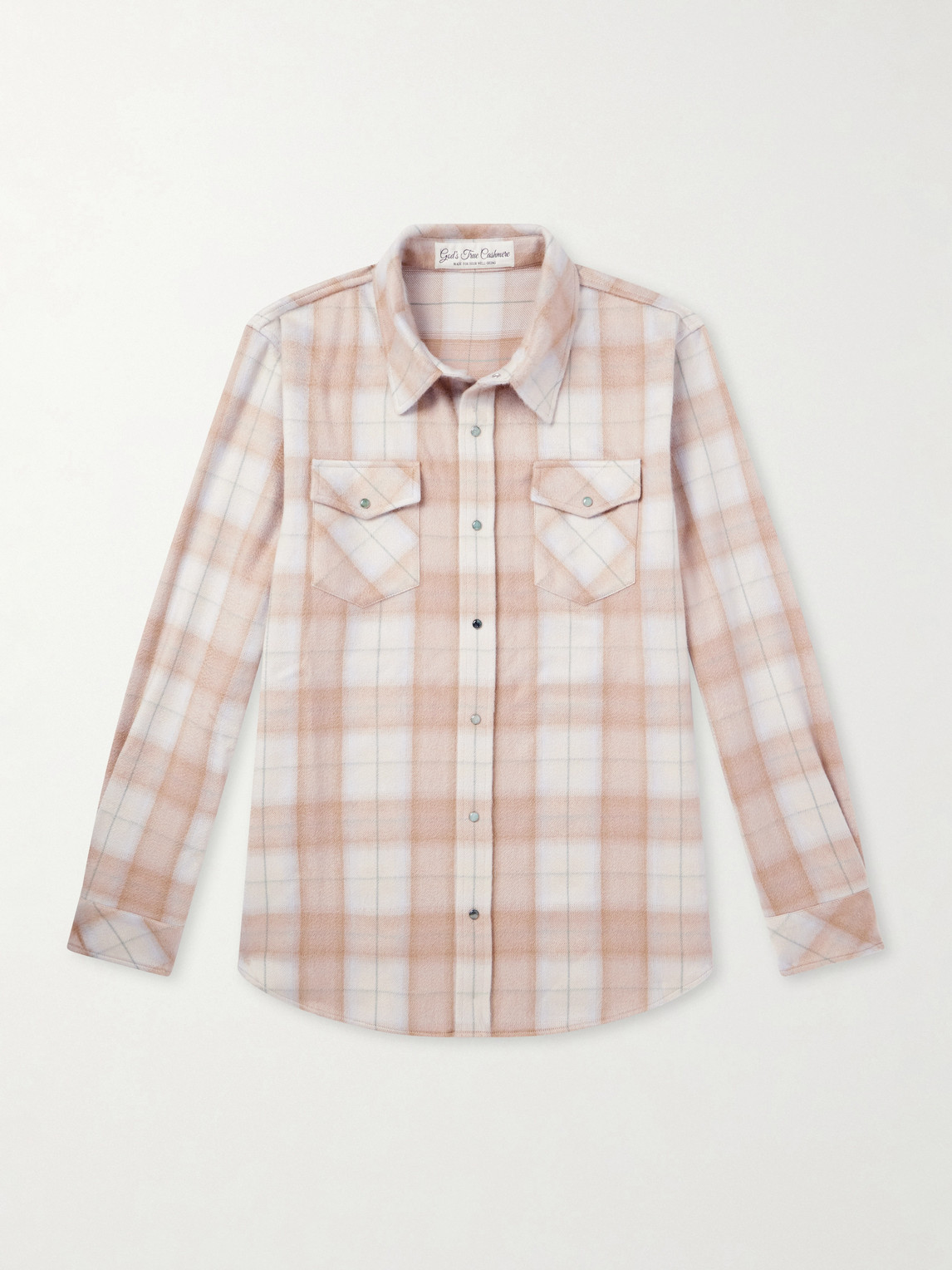 God's True Cashmere Checked Cashmere Shirt - Men
