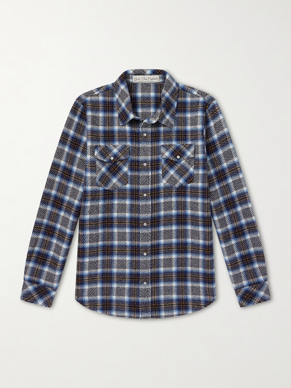 God's True Cashmere Lightning Checked Cashmere Shirt - Men