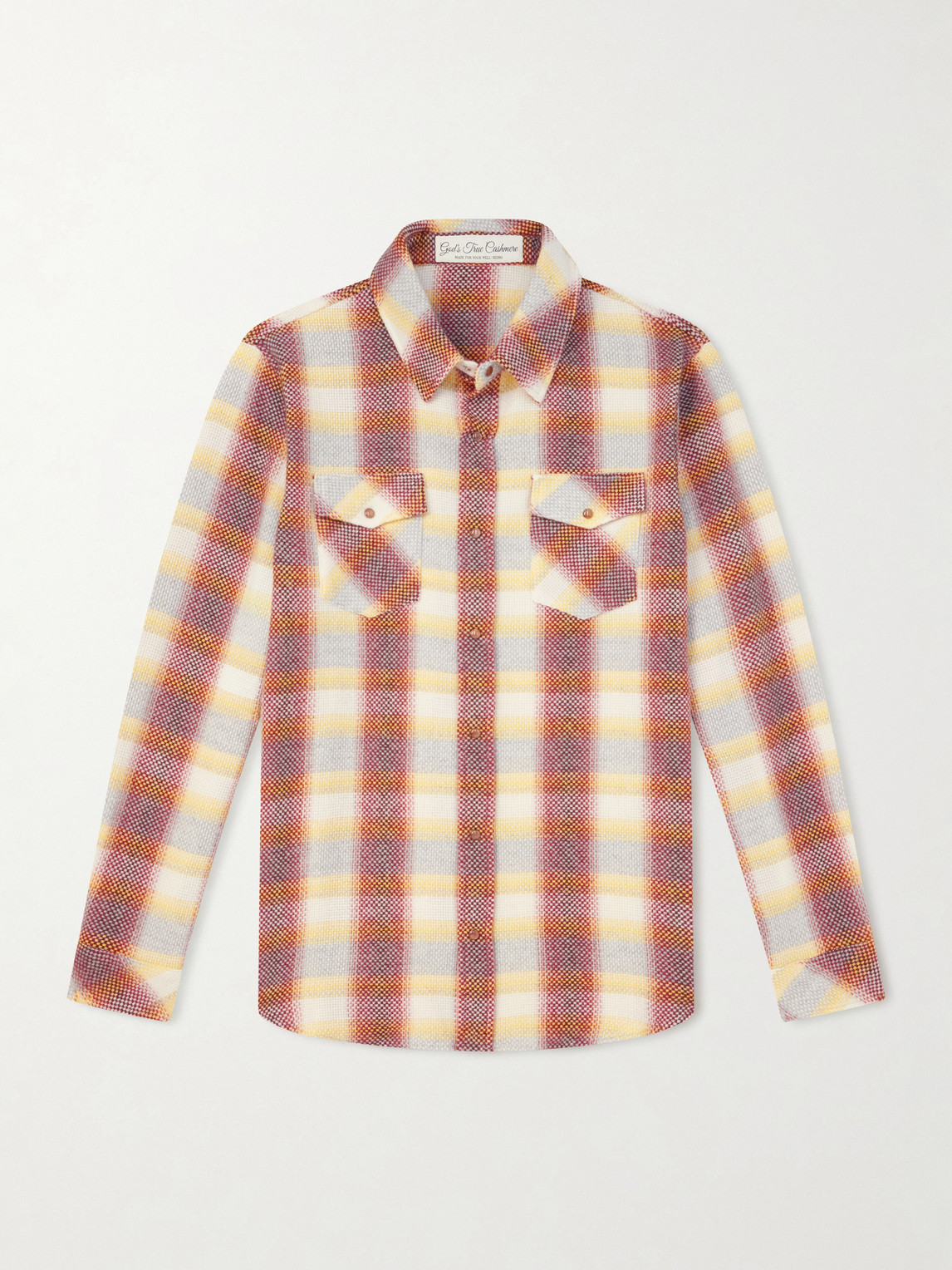 God's True Cashmere Checked Cashmere hirt - Men