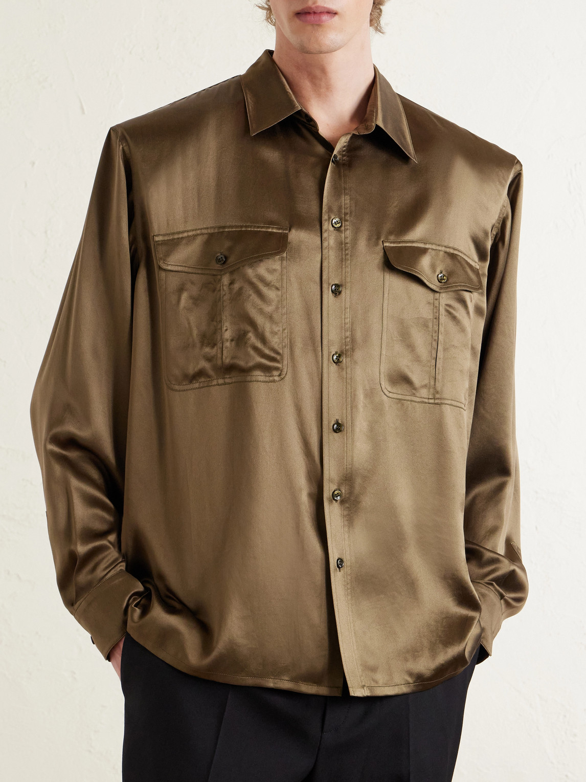 Silk-Satin Shirt