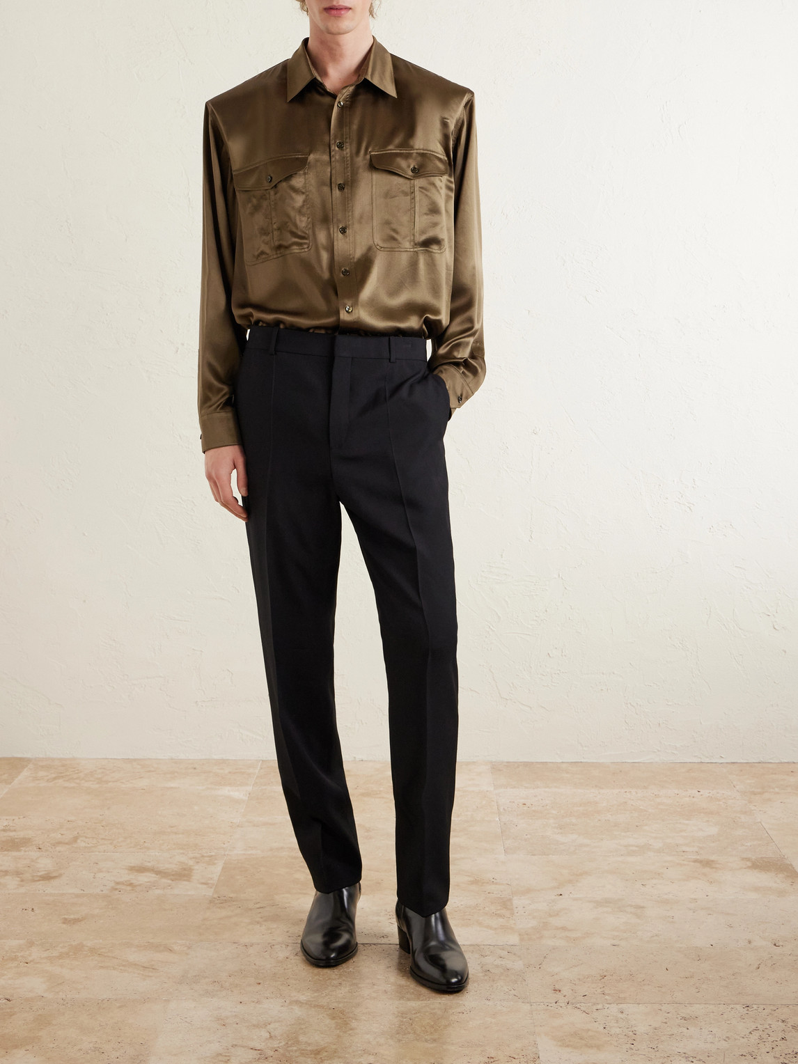 Silk-Satin Shirt