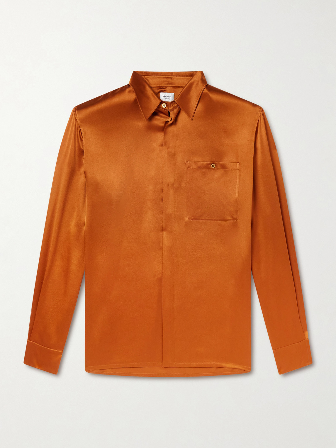 Saint Laurent Silk-Satin Shirt EU 40