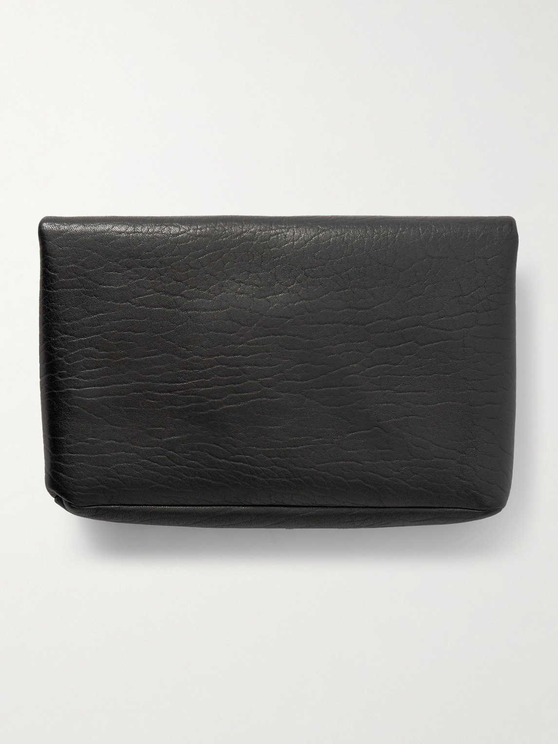  Saint Laurent - Logo-embellished Full-grain Leather Pouch - Men - Black 