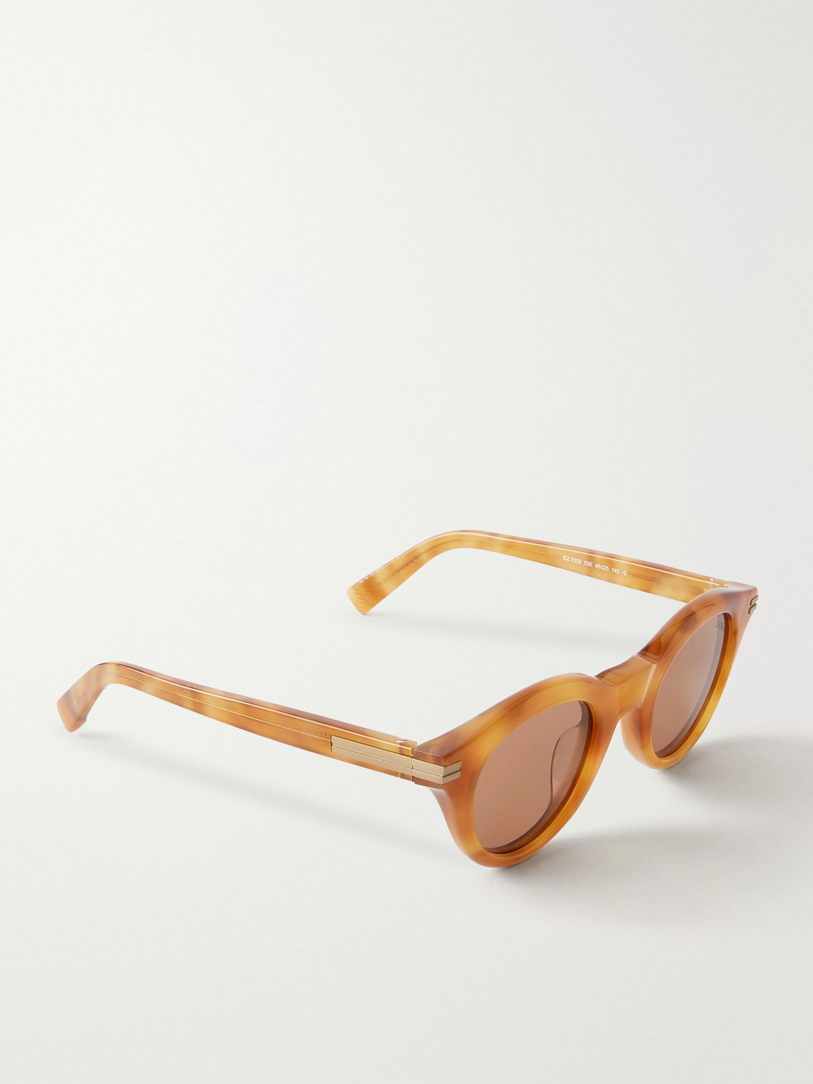 Zegna - Round-frame Acetate Sunglasses - Men - Brown 