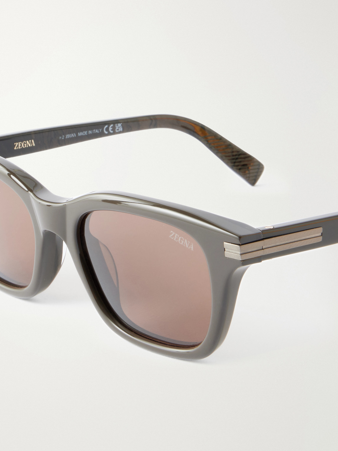 Zegna Rectangular-Frame Acetate Sunglasses - Men | Thumbnail 3 Zegna Rectangular-Frame Acetate Sunglasses - Men | Thumbnail 3