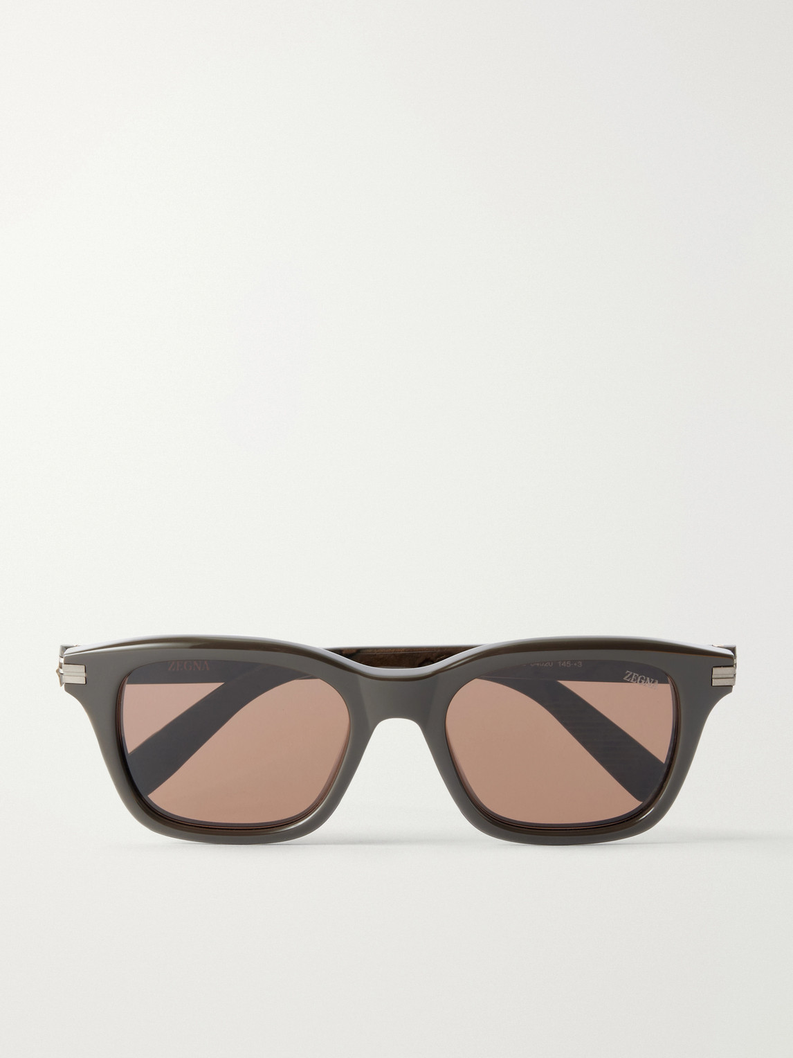 Zegna Rectangular-Frame Acetate Sunglasses - Men