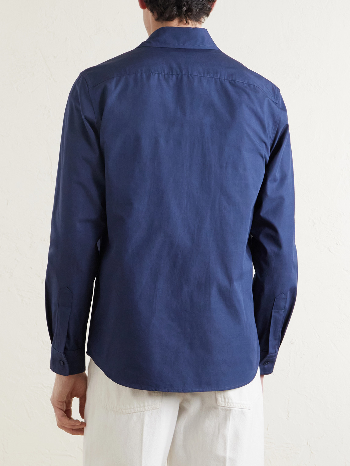  A.p.c. - Warren Cotton-poplin Shirt - Men - Blue - L 