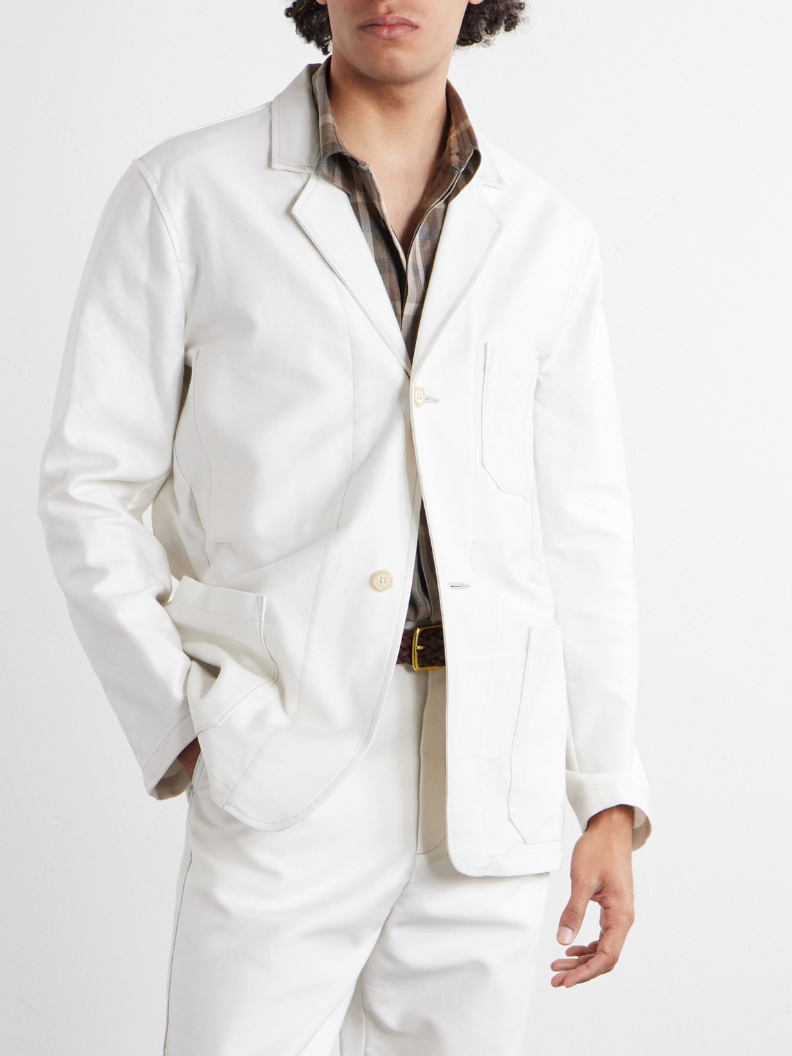  A.p.c. - Leo Cotton Blazer - Men - Neutrals - S 