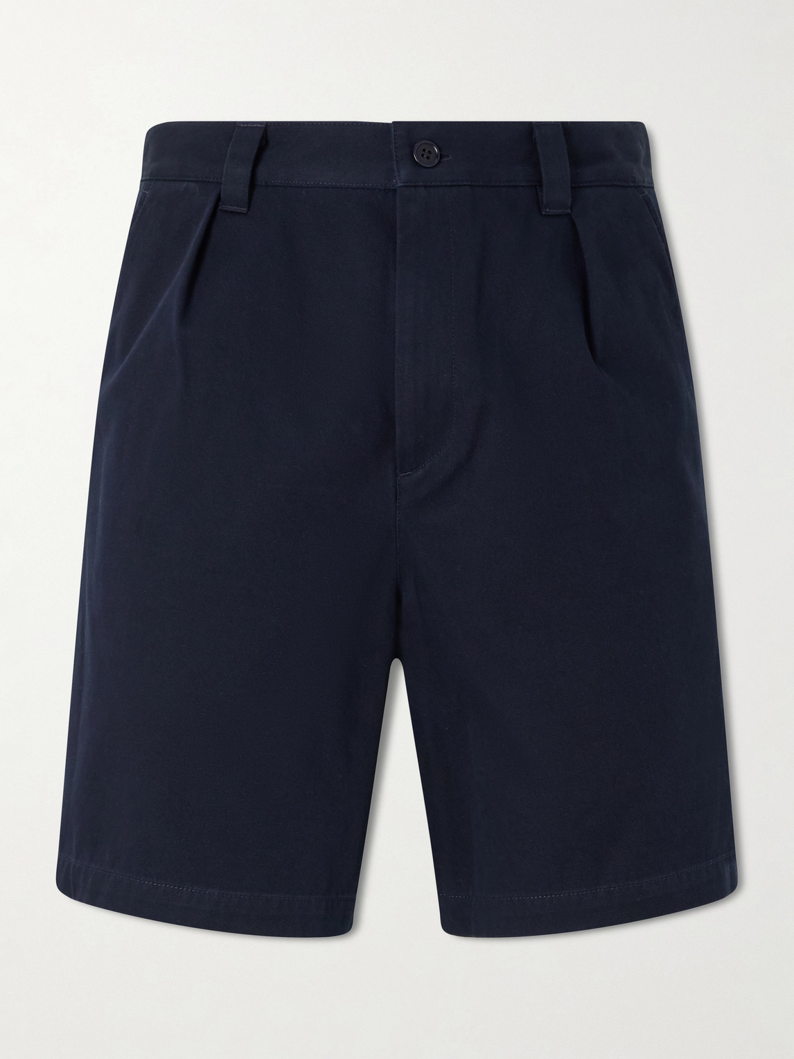 Apc Otis Straight-leg Cotton Shorts In Blue