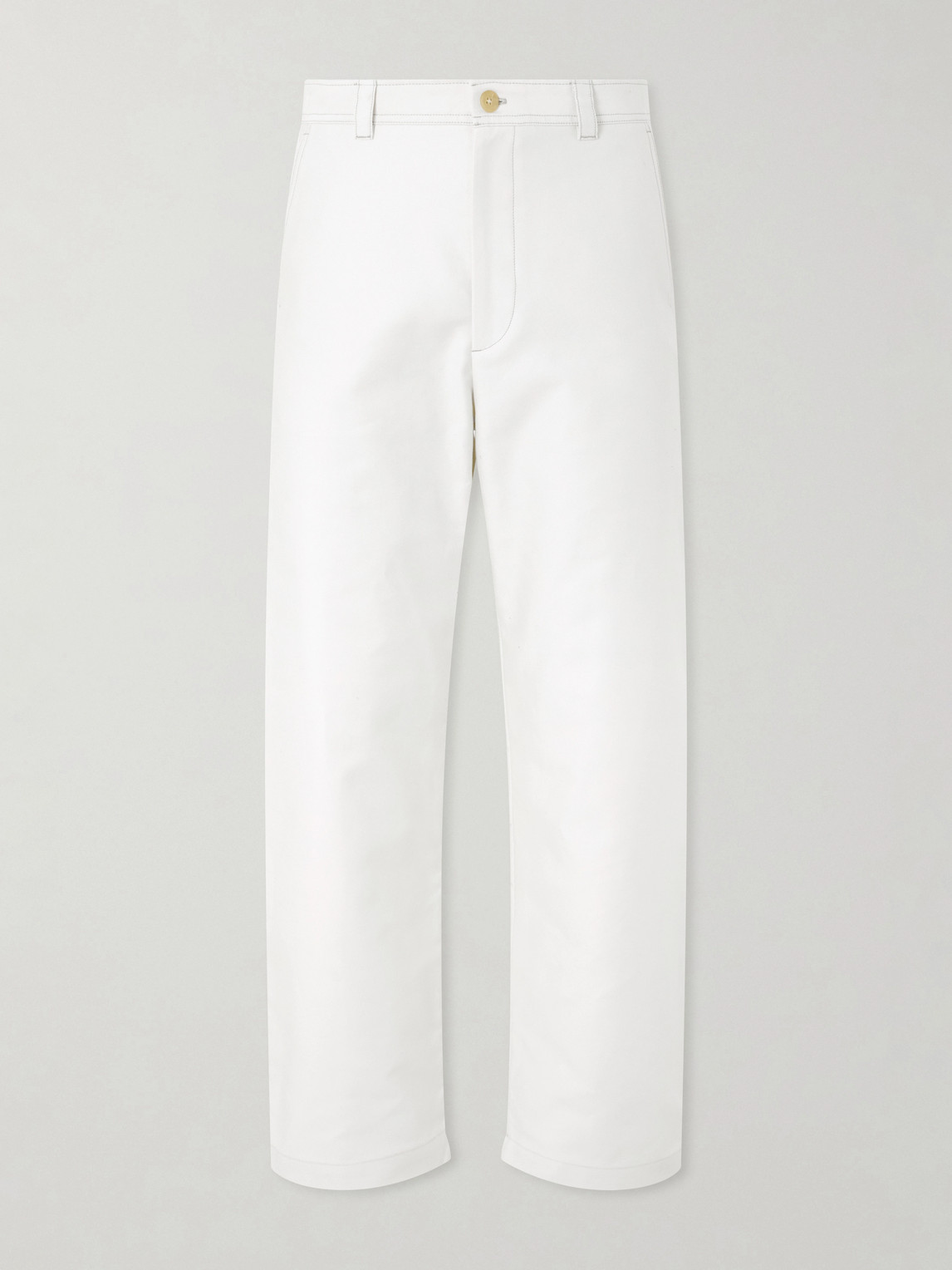 Apc Dan Straight-leg Cotton Chinos In White