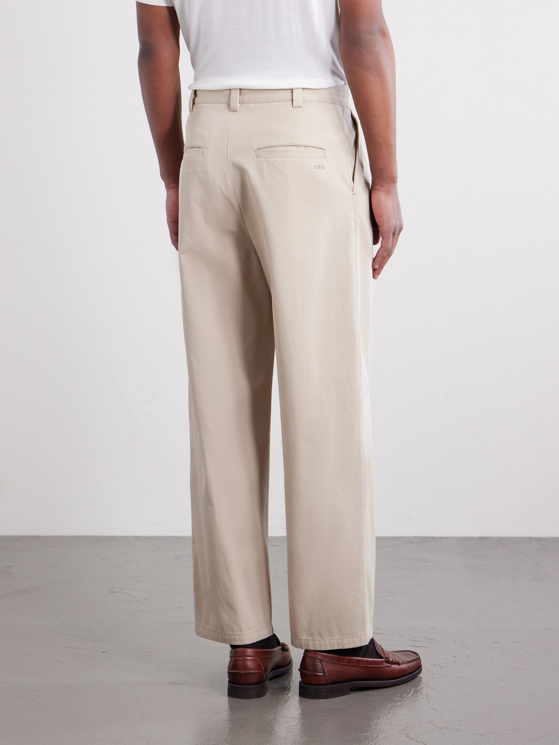  A.p.c. - Ricky Pleated Wide-leg Cotton Trousers - Men - Neutrals - It 46 