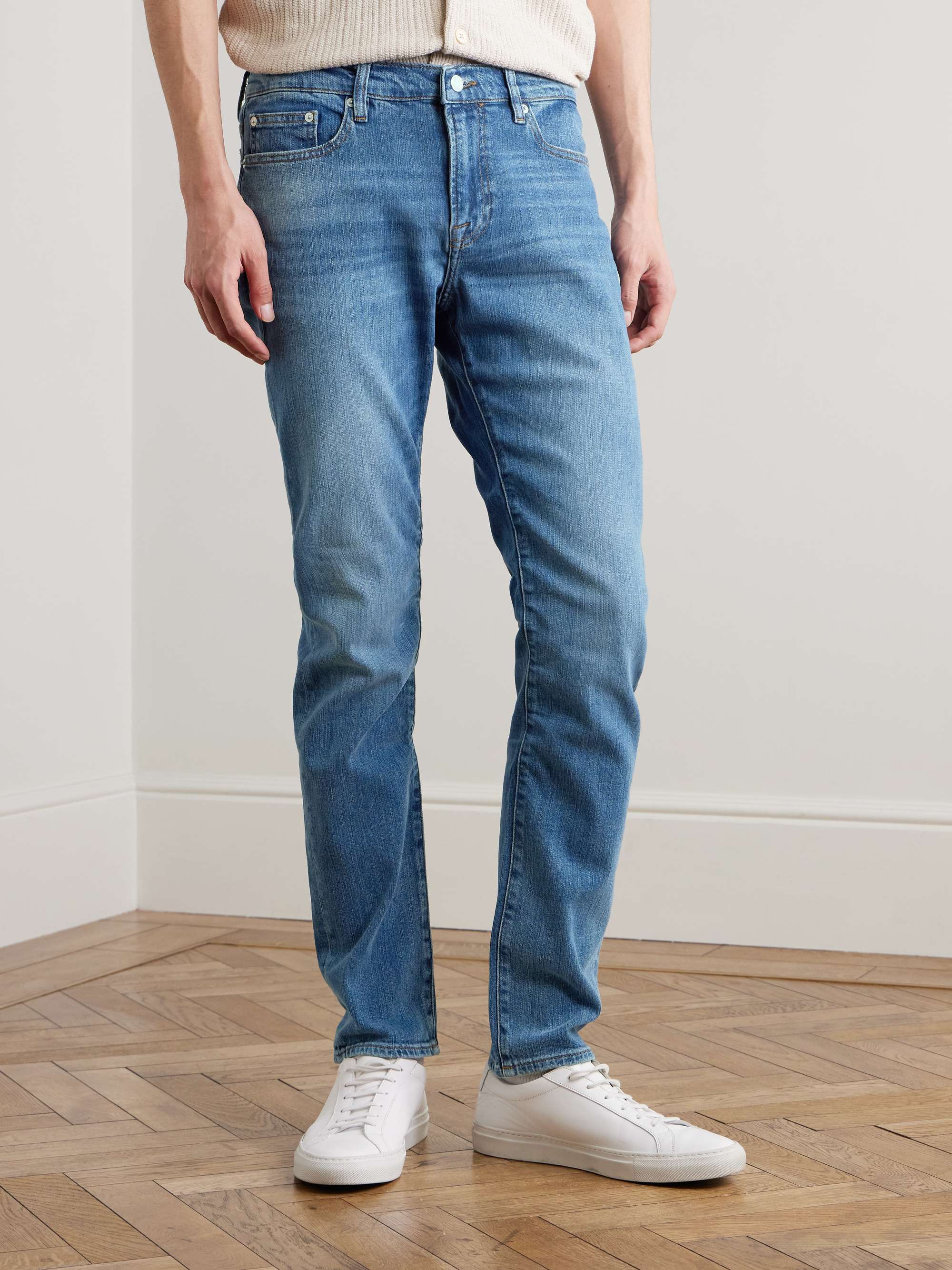 FRAME L'Homme Slim-Fit Dry Denim Jeans