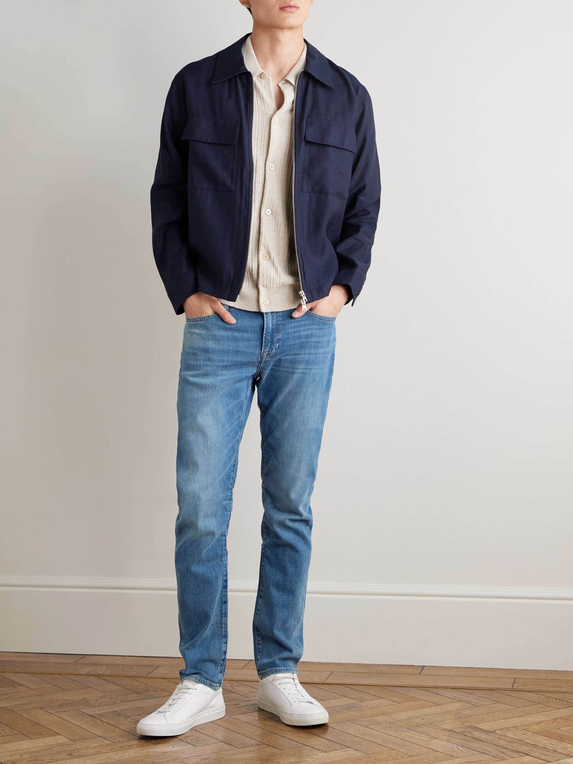 FRAME L'Homme Slim-Fit Dry Denim Jeans