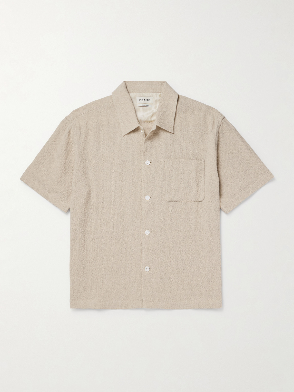 Frame Cotton-blend Shirt In Neutral
