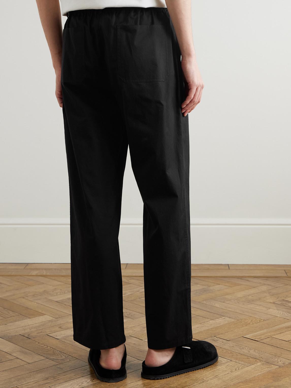  Frame - Relaxed Straight-leg Cotton Trousers - Men - Black - M 