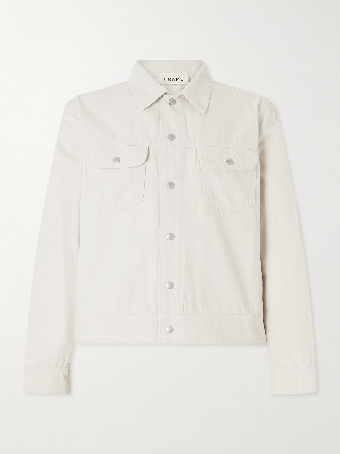 Frame Canvas Trucker Jacket Off White In Neutral